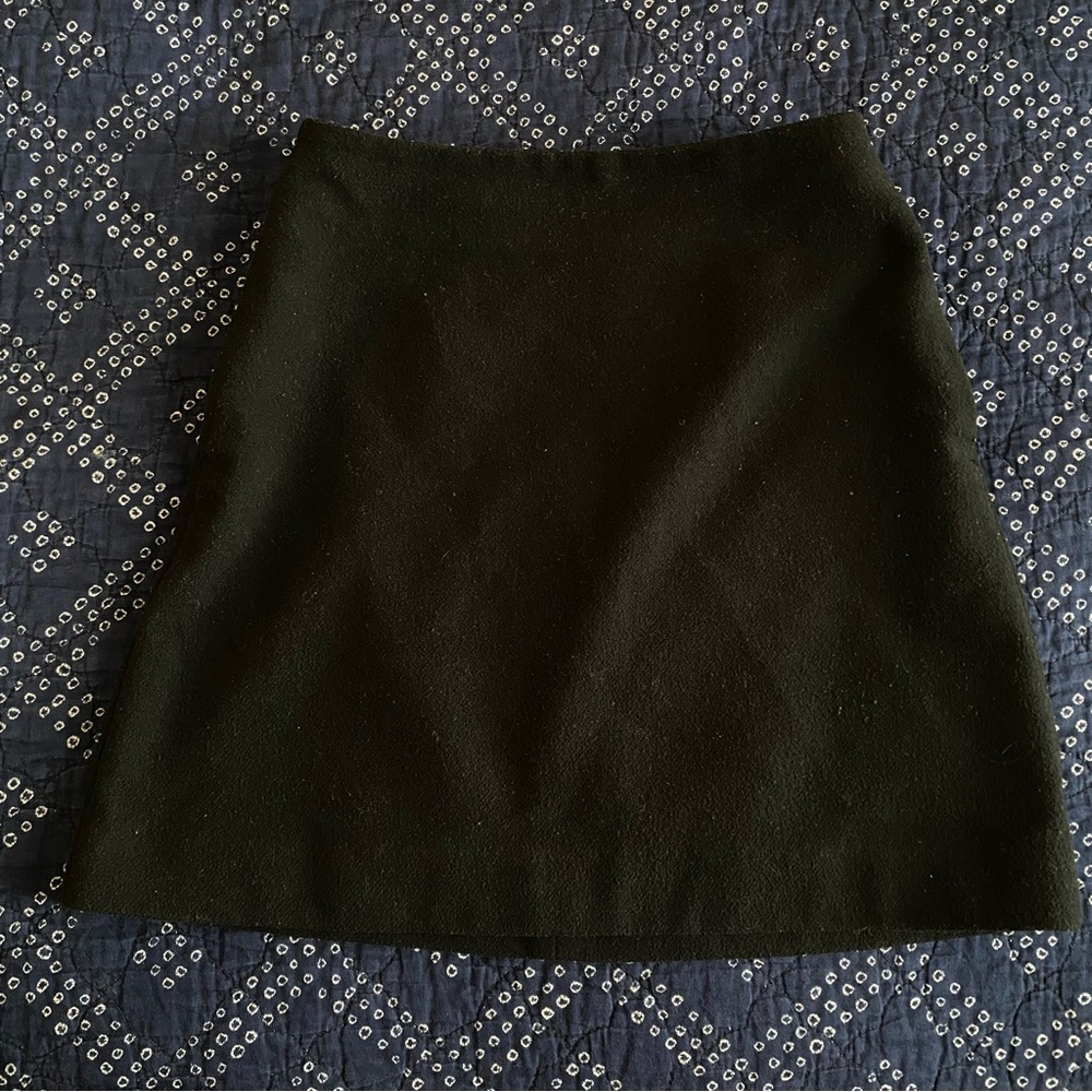 Uniqlo Black Wool Mini Skirt with Pockets Size 0